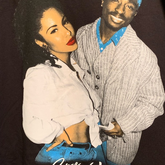 SELENA & TUPAC CLASSIC SHIRT SIZE XL - Picture 2 of 3